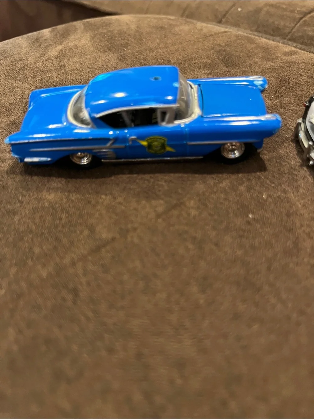 Die-Cast Kids Toy Police Car Set - Blue, White, Green